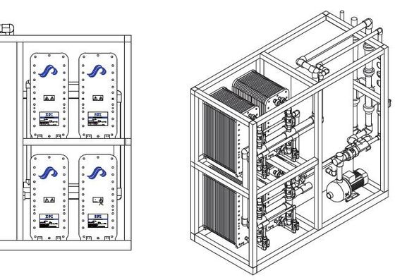 Ultra Small EDI Module Stack với nguồn điện / Ionpure EDI Module